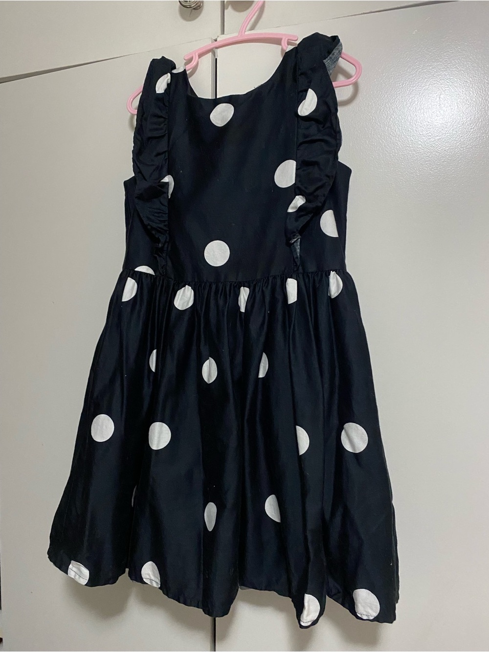 Carter's Black & White Polka Dot Ruffle Dress